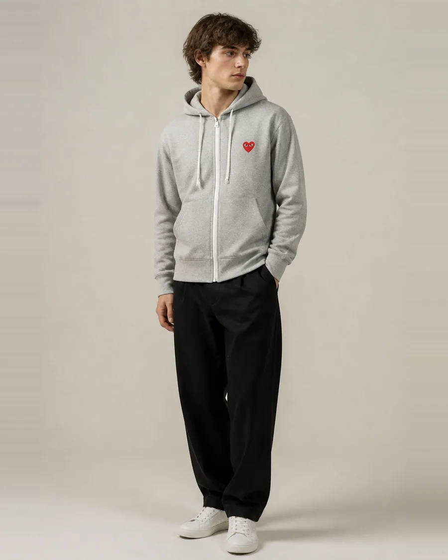 CDG Comme Des Garcons Play Zip Hoodie